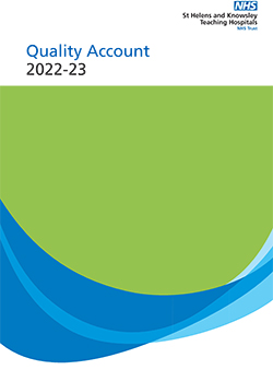 Front cover of our quality account for 2022-2023