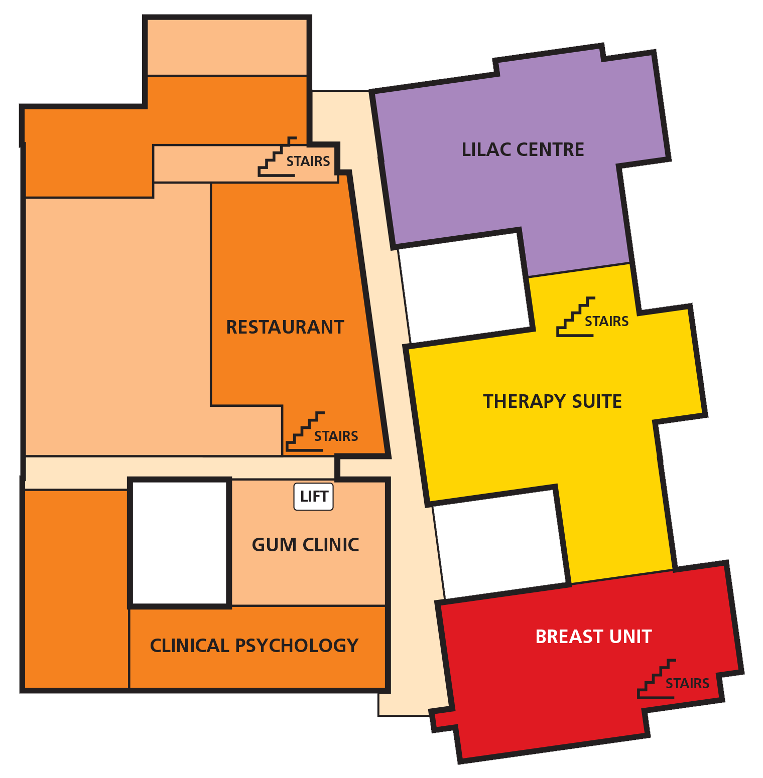 Lower Ground Floor Map of St Helens