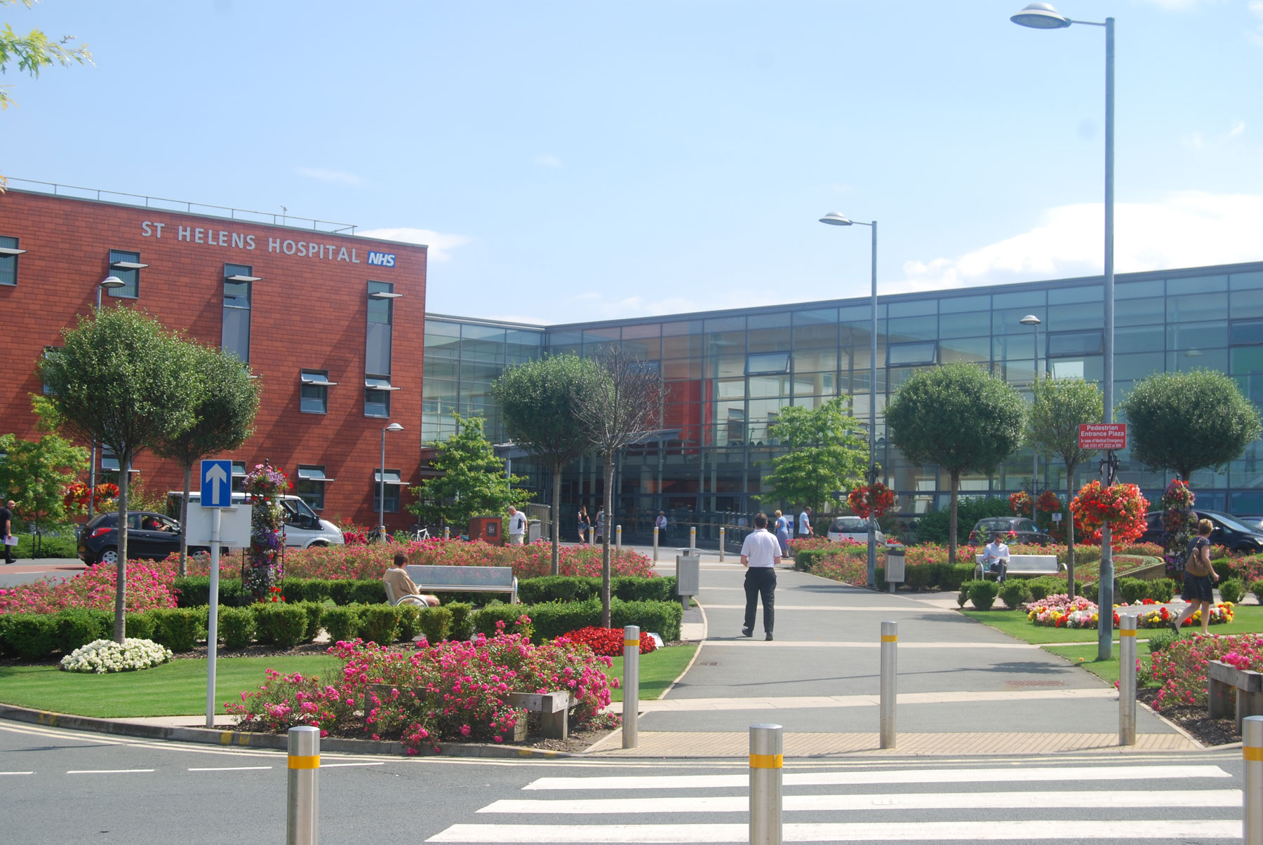 Photograph of the exterior at St Helens Hospital
