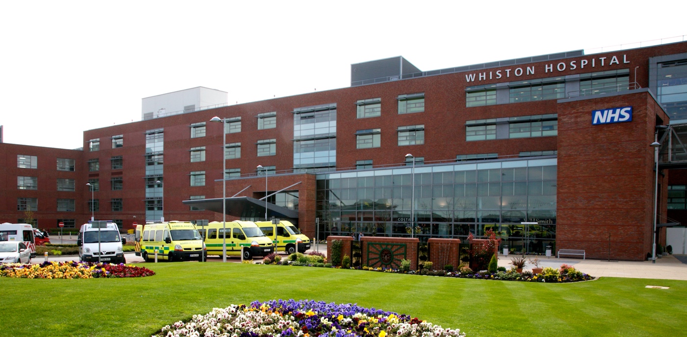 Photograph of exterior at Whiston Hospital
