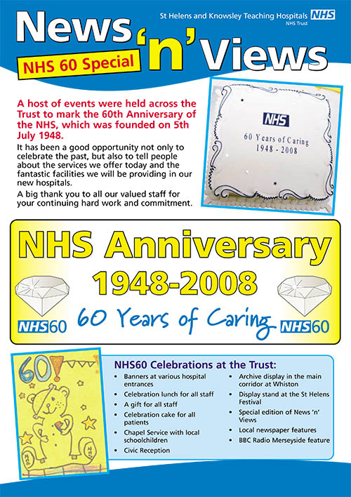 Trust newsletter NHS 60 special front cover