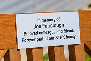 Memorial plaque for Joe Fairclough