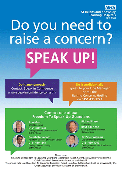 Freedom to speak up poster